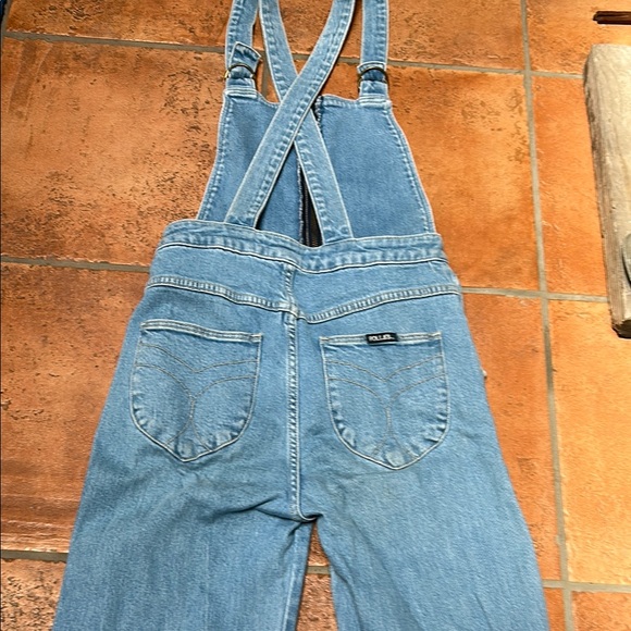 ROLLA'S Blue Flared Denim Overalls - Picture 7 of 8